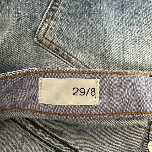 Gap Distressed Womens Blue Denim Mini Skirt Size 29/8 Boho Grunge Festival - Picture 3 of 6